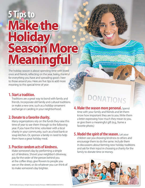 Holidays More Meaningful