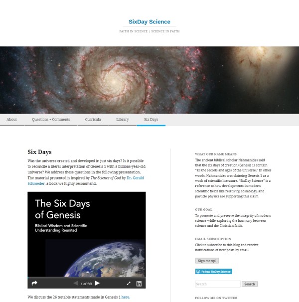 SixDay Science screen grab